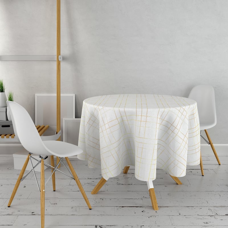 Fabstyles Winter Plaid High Quality Cotton Tablecloth