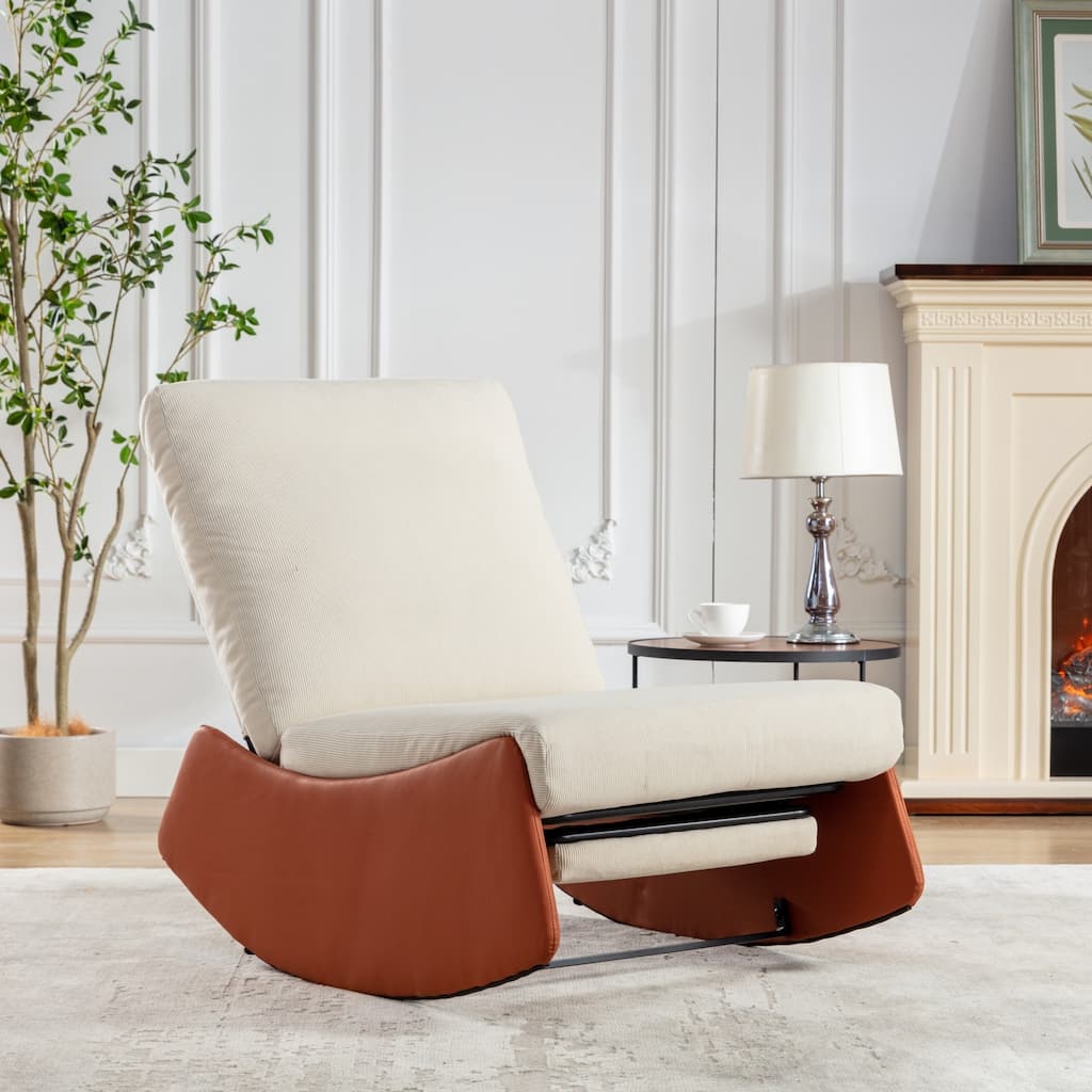 Modern Rocking Chair Recliner Accent Reading Chair
