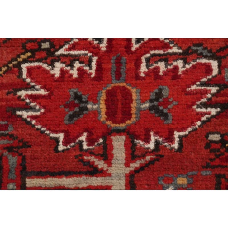 Hand Knotted Oriental 100% Wool Carpet Traditional Medallion Red Heriz Area Rug - 11' 2'' X 8' 4''