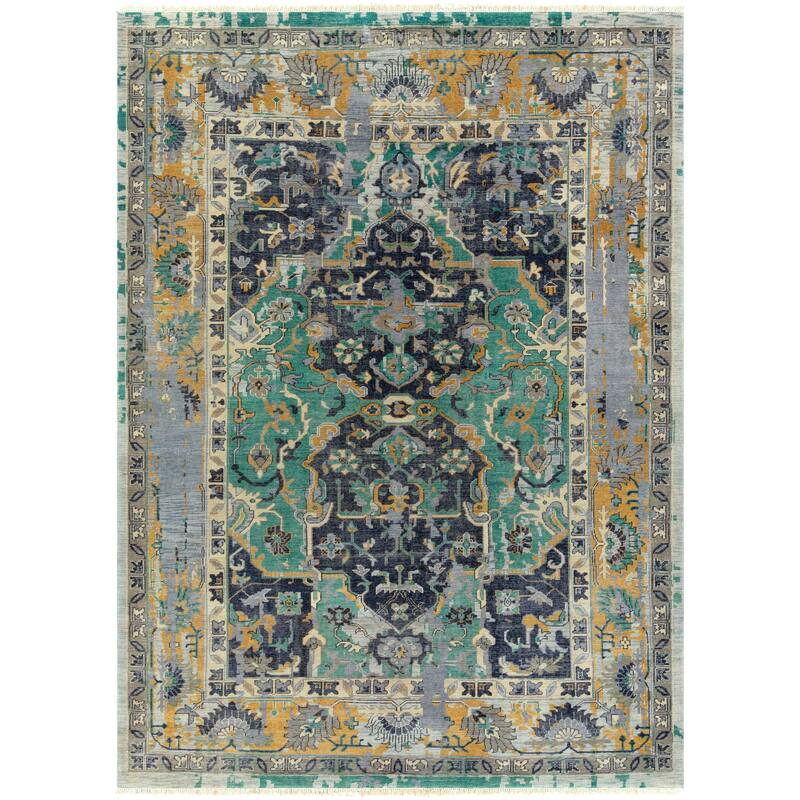 Hand-Knotted Umbriel Wool Area Rug - 8' x 11'