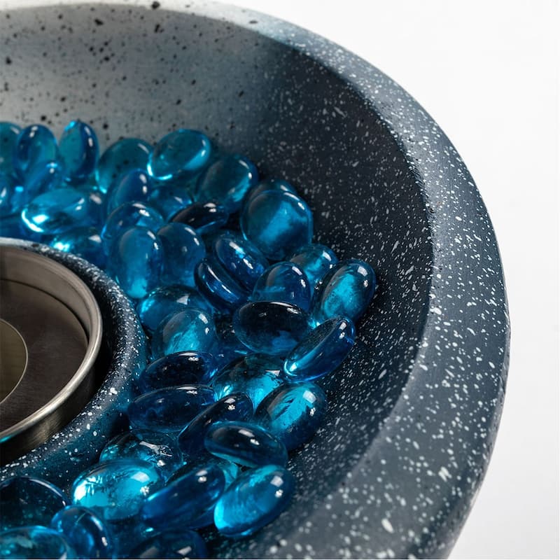 Oval Concrete Ethanol Outdoor Mini Portable Fire Pit Smokeless Fire Bowl