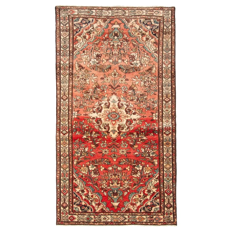 ECARPETGALLERY Hand-knotted Andelz Red Wool Rug - 4'5 x 8'2