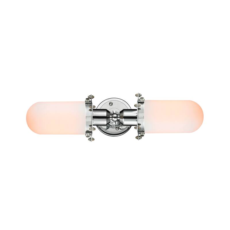 Innovations Lighting Centri 2 Light 22" Wide Bathroom Vanity Light - Polished Chrome / Matte White Cased
