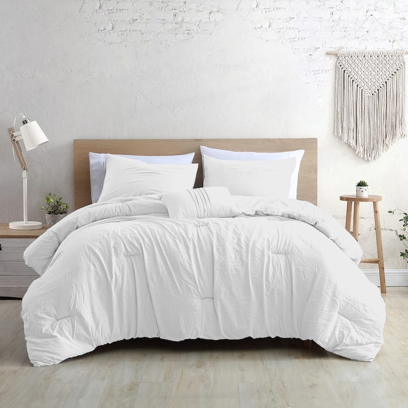 Modern Threads Braelyn 4-Piece Garment-Washed Comforter Set