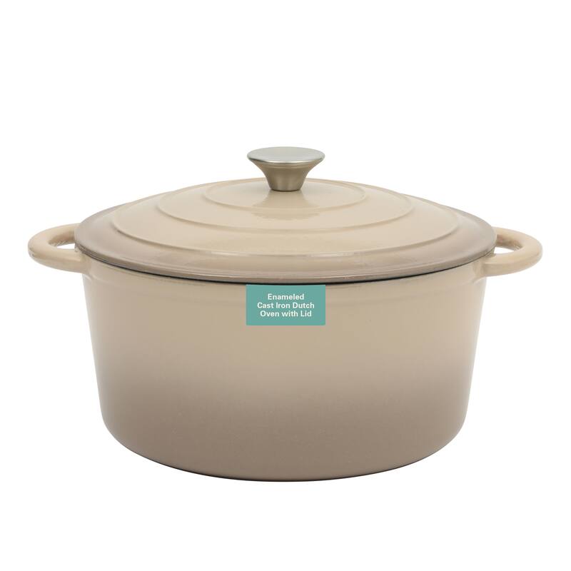 Gibson Home Enameled Cast Iron Dutch Oven Pot with Lid