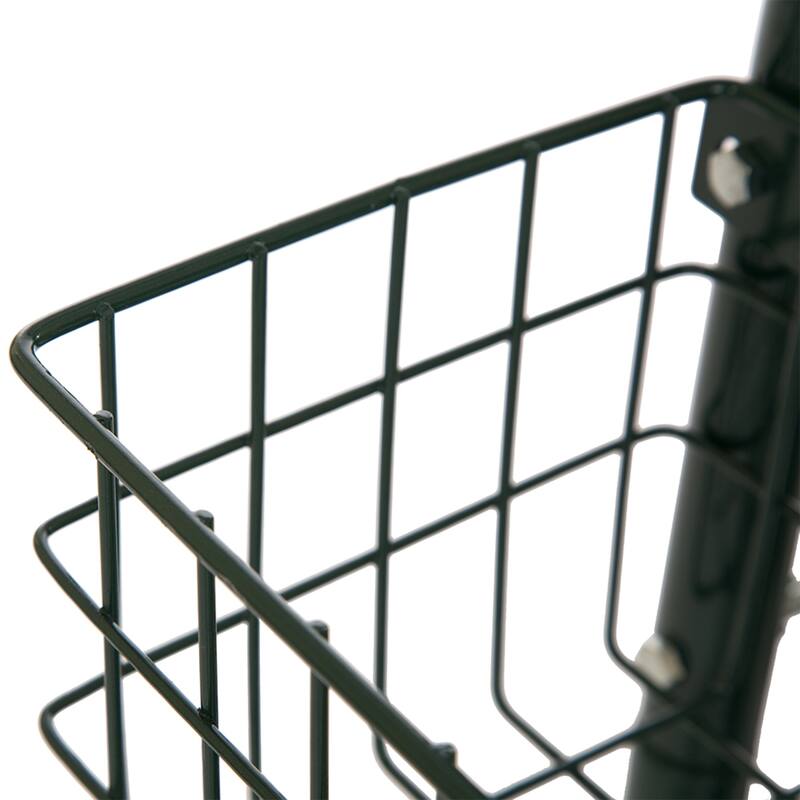 Glitzhome 34.5"H Green Utility Wagon Reel Cart with Hose