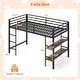 preview thumbnail 3 of 8, Costway Twin Size Low Loft Bed with Storage Shelves Ladder Full-length