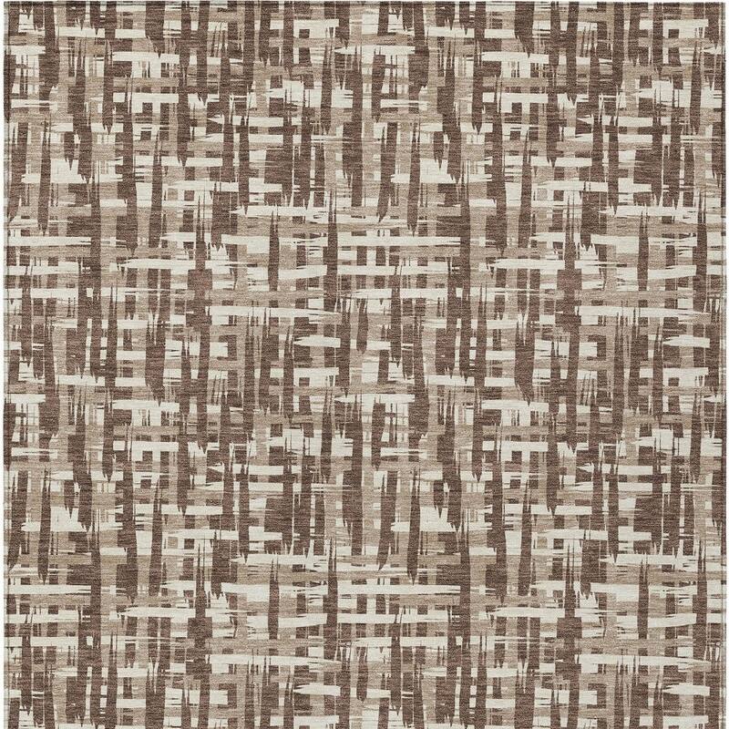 HomeRoots Abstract Transitional Rectangle Outdoor Rug