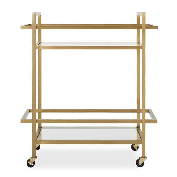 slide 2 of 4, Uttermost Erena Brass Bar Cart