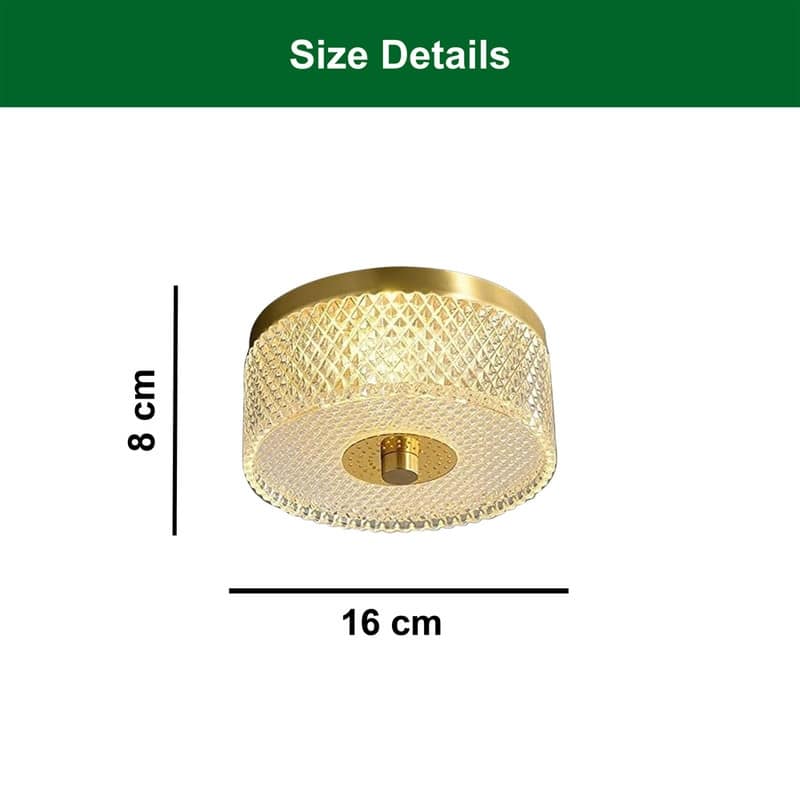 Modern bedroom light gold ceiling light metal hallway light - N/A