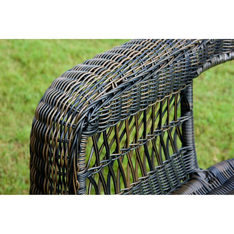 Portside Dark Roast Outdoor Wicker Dining Set (7-Piece)