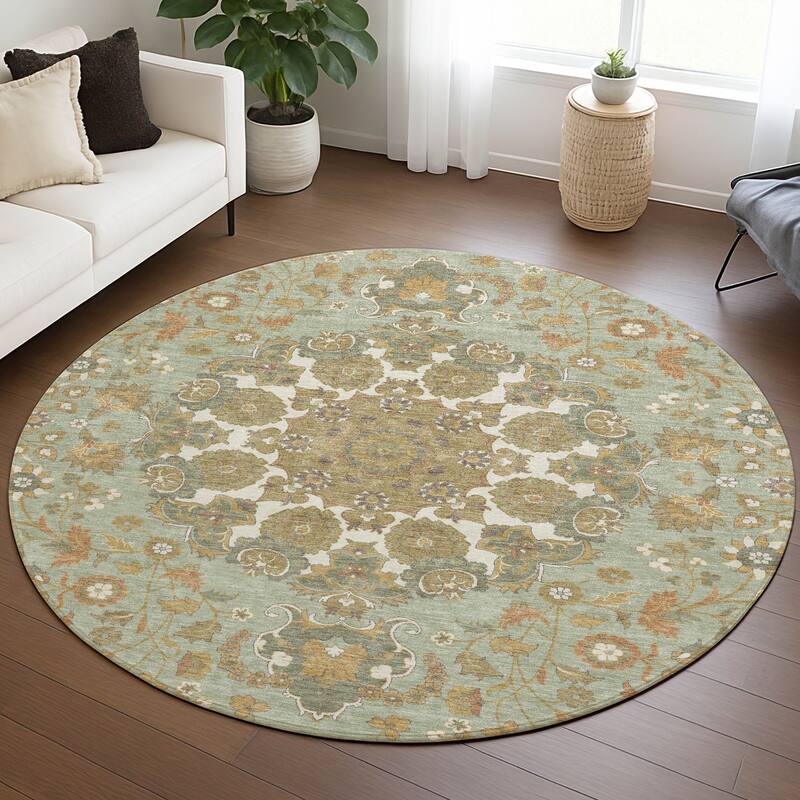 Machine Washable Indoor/ Outdoor Global Eckley Chantille Rug