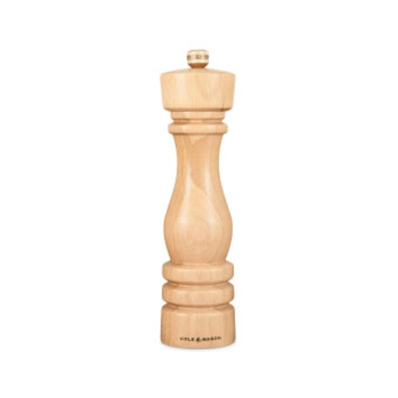 Cole & Mason London Natural Beech Salt Mill 11¾" - Adjustable Grind, Durable Ceramic Mechanism