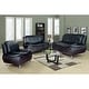 preview thumbnail 1 of 1, 3 Piece Living Room Set with Sofa,Loveseat,chair,Black(4502)