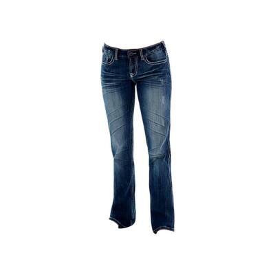 Cowgirl Tuff Western Denim Jeans Womens Edgy Barbed Wire Medium JEDGYJ
