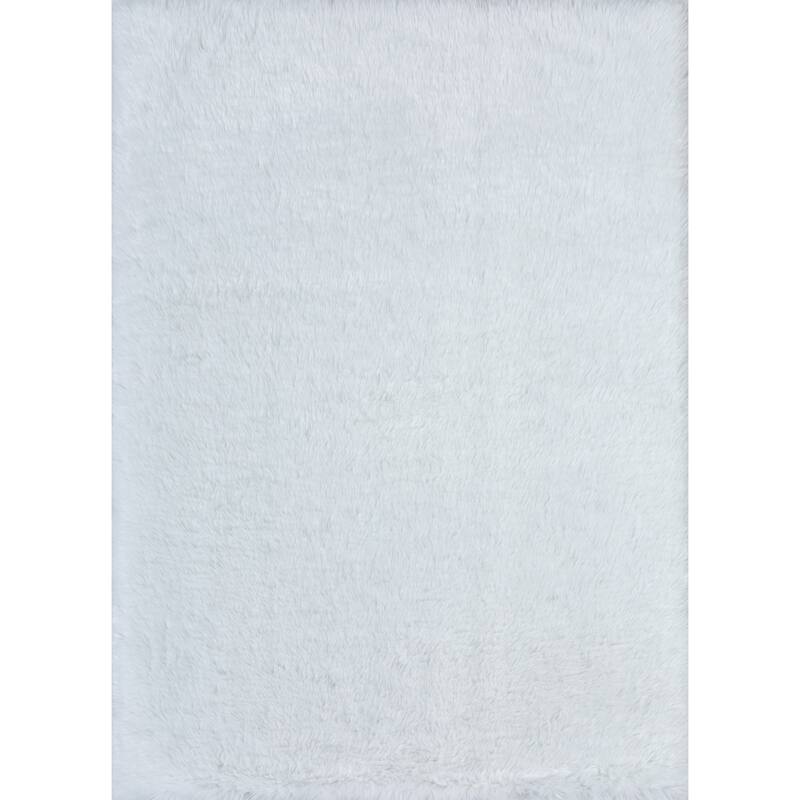 Flokati Shag Collection 5x7 Area Rug - 5' x 7' - 5' X 7' - White