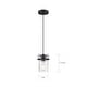 preview thumbnail 8 of 6, Antebellum 1-Light Mini Pendant Fixture Matte Black Finish with Clear Glass
