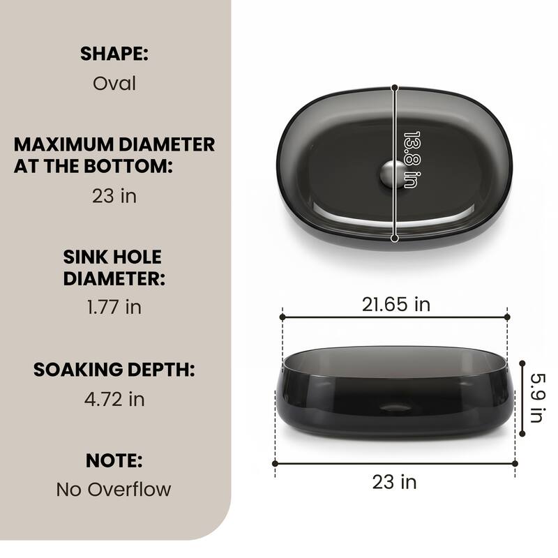 Transparent Resin Vessel Bathroom Sink Included Pop-up Drain and Drain Hose, Modern Above Counter Wash Basin with Center Drain