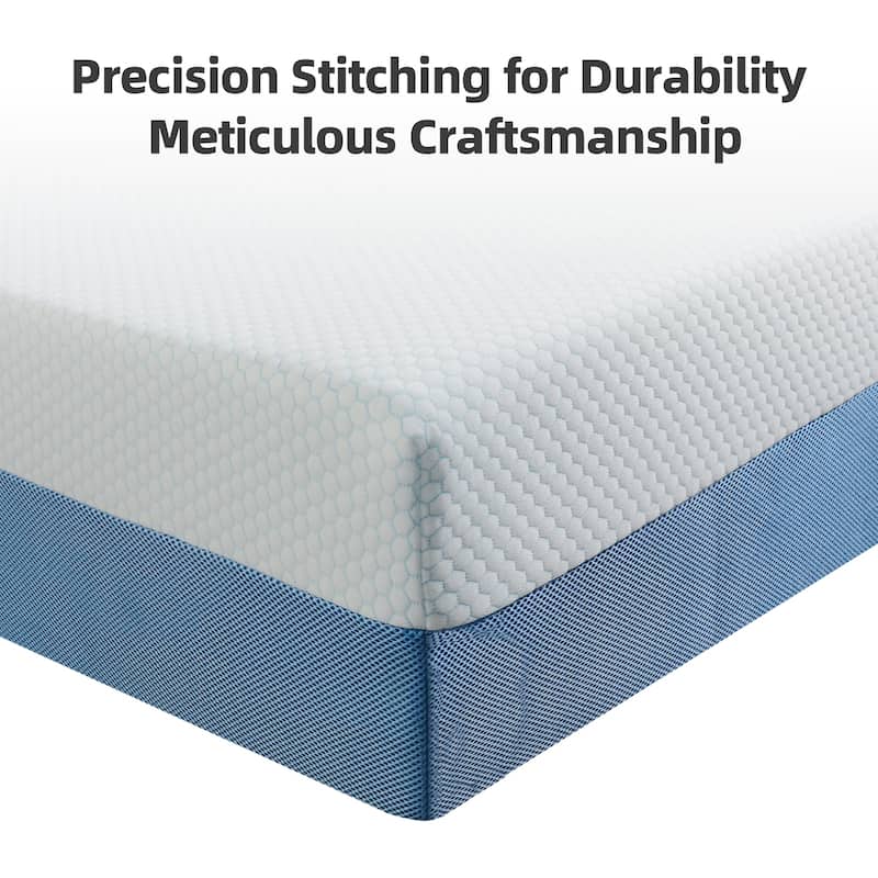 10 Inch Queen Mattress Sterilizing & Airy, Premium High Resilience for Optimal Support, Non-Toxic Eco-Friendly Fabric