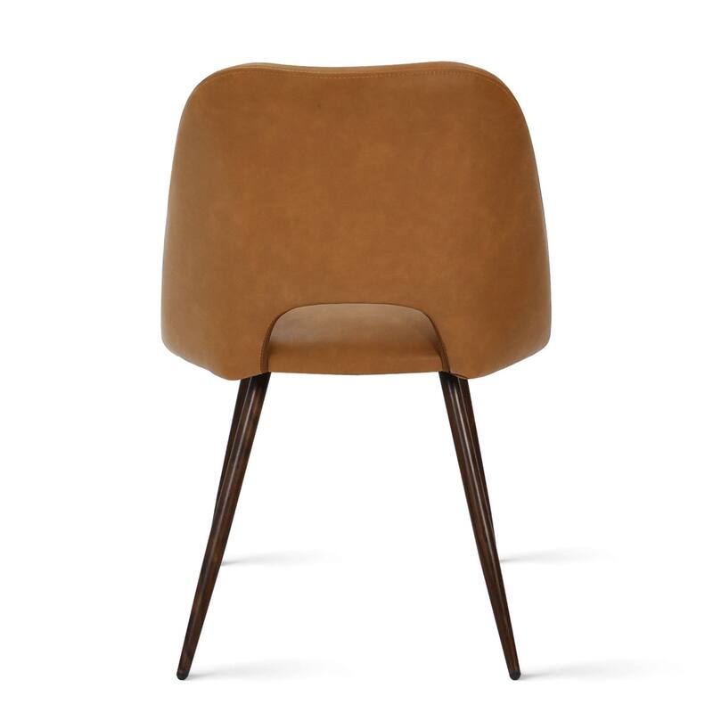 Modern Cutout Back Dining Chair with gFaux Leather (Set of 4)