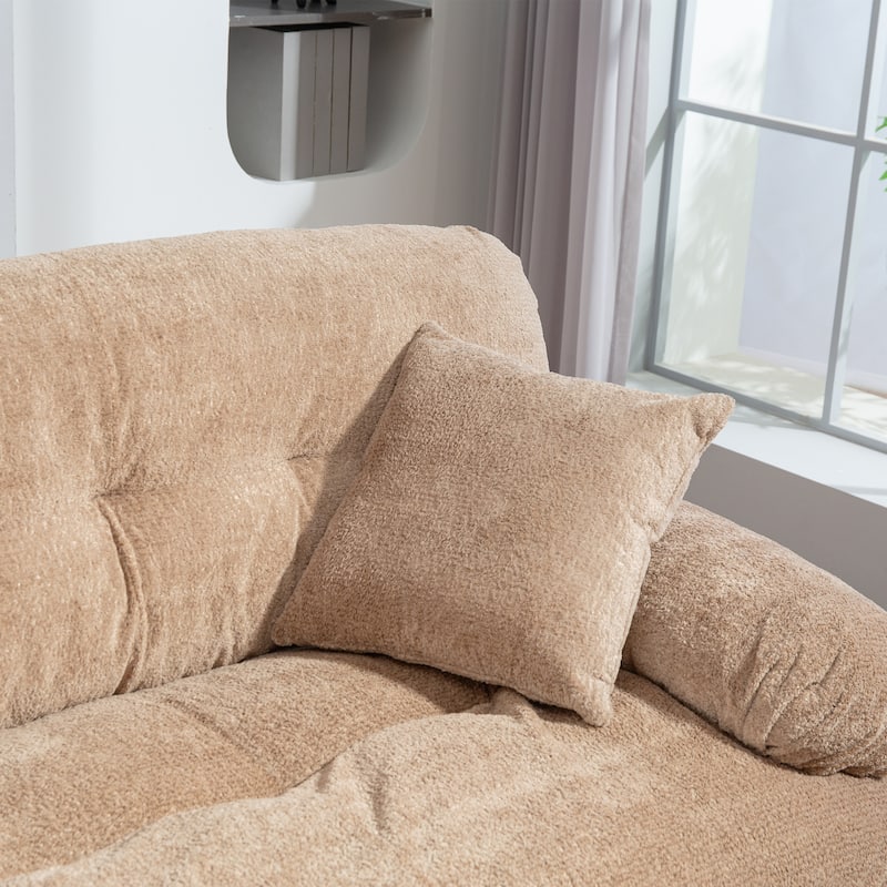 84" Upholstered 3-Seater Sofa with Memory Foam & Comfort Pillows