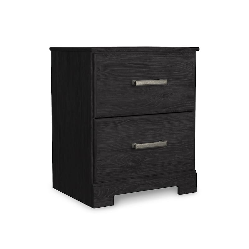 Belachime Black Two Drawer Nightstand