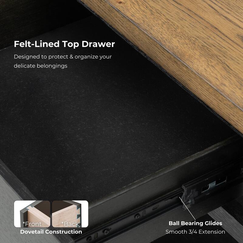 Furniture of America Lucan 3-Piece Farmhouse Black Dresser and 2 Nightstand Bedroom Set