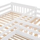 preview thumbnail 58 of 58, 3 IN 1Twin-Twin over Full L-Shaped Bunk Bed With 3 Drawers, Portable Desk and Wardrobe
