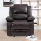 preview thumbnail 6 of 17, Clihome Blue Faux Leather 8-Point Massage Recliner Brown