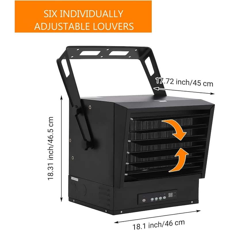 Electric Garage Heater, with Remote, Overheat Protection