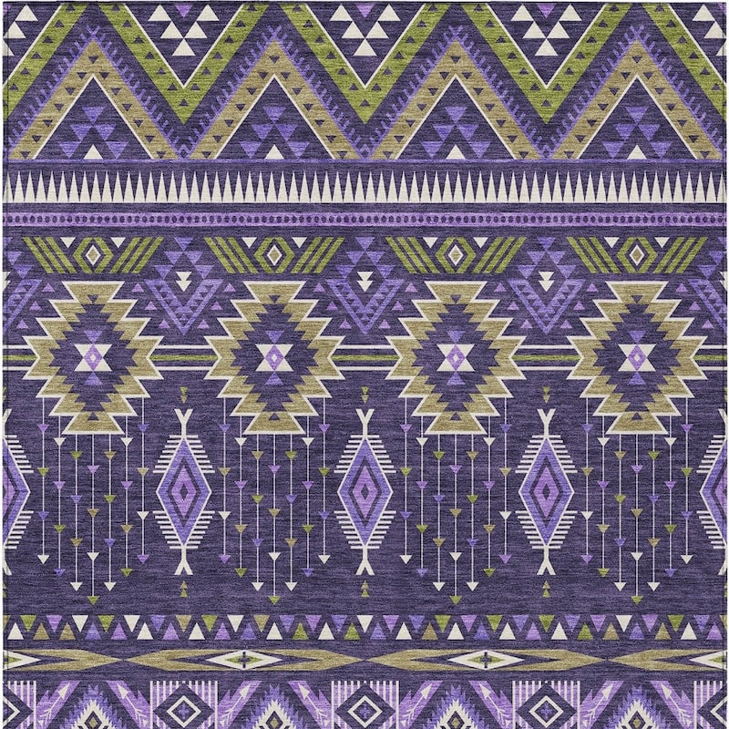HomeRoots Aztec Transitional Rectangle Outdoor Rug