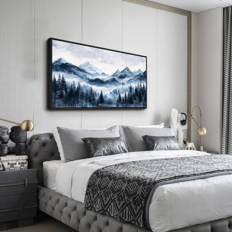 Misty and Fog Forest Painting Mountain Landscape Pictures Artworks