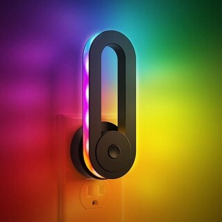 LED Rainbow  Dusk to Dawn Sensor  Kids Night Light with RGB Color Auto Nightlight Ideal for Christmas Thanksgiving Gift