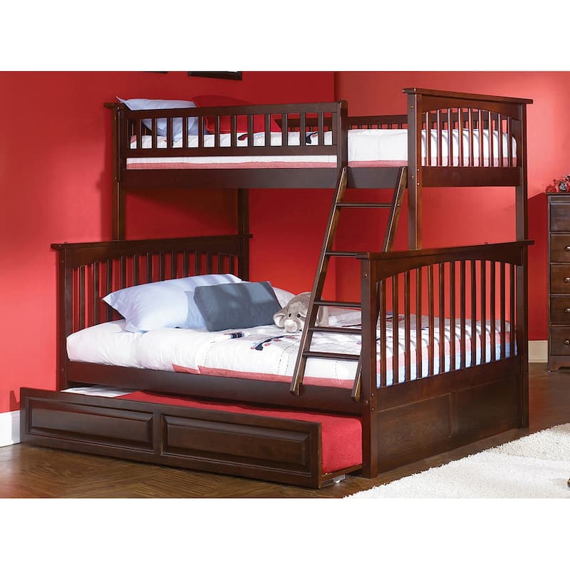 Bunk Bed with Trundle & Turbo Charger - Space Saving Twin Over Twin