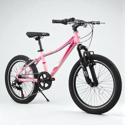 20-Inch Mountain Bike for Kids, 7-Speed, Shock Absorber Fork, V-Brakes, Outdoor Adventure Bike