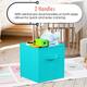 6 Pack Foldable Collapsible Storage Box Bins Shelf Basket Cube Organizer with Dual Handles -13 x 13 x 13