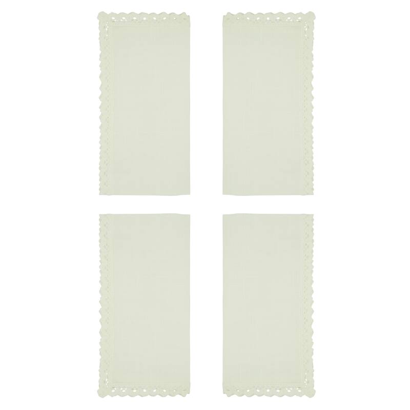 Lace Border Design Table Napkins (Set of 4)