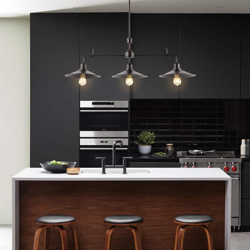 Victoria 10.5" 1-Light Bohemian Farmhouse Iron LED Pendant, Oil Rubbed Bronze by JONATHAN Y