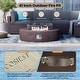 preview thumbnail 12 of 83, COSIEST 42'' Outdoor Round Propane Fire Pit w Wind Guard and Fire Glass