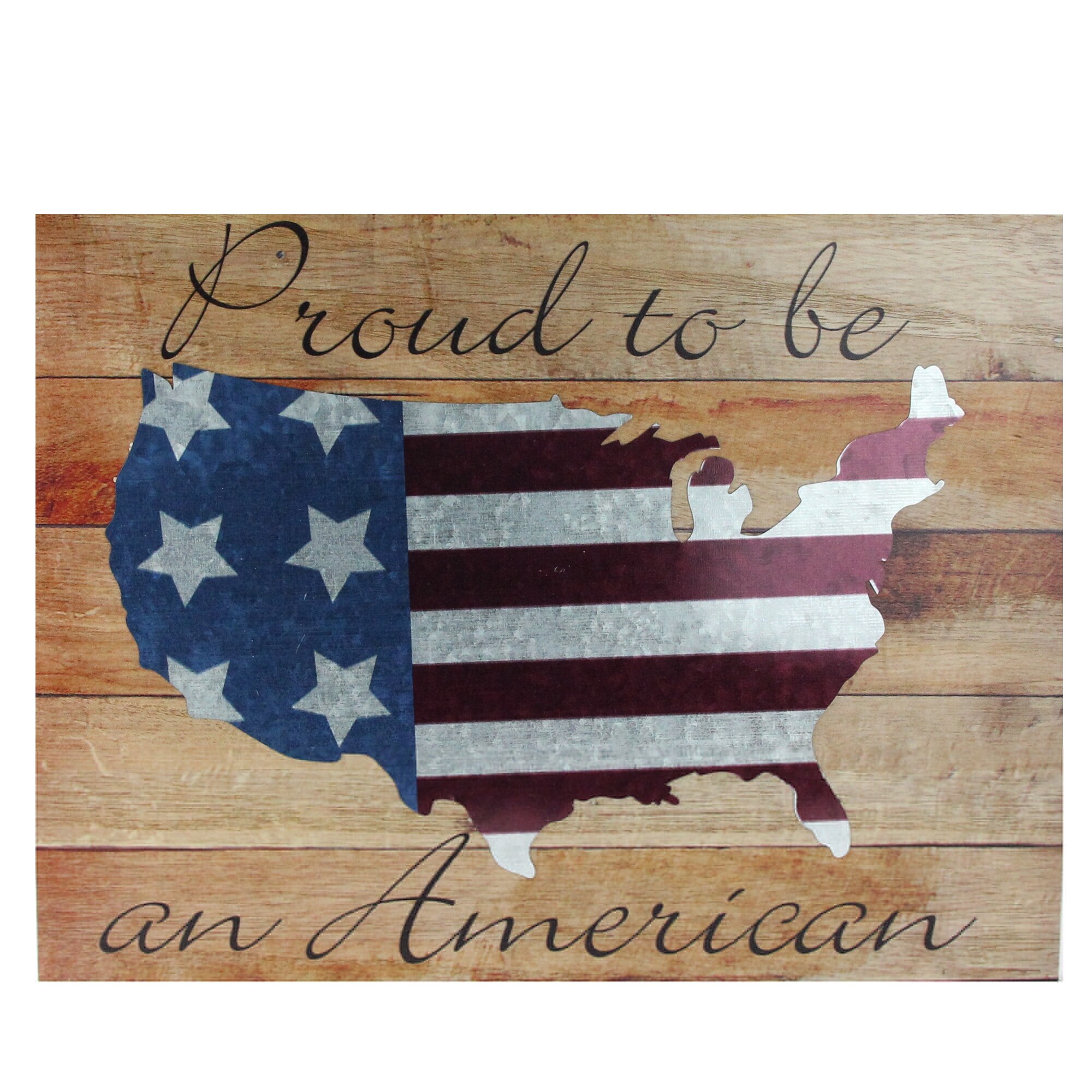 Stars And Stripes Proud To Be An American Wooden Usa Map Decorative Wall Art 15 75 X 12 On Sale Overstock 20871835