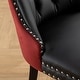 preview thumbnail 12 of 13, GDFStudio - Nikki Modern Wood Upholstered Dining Chair with Tufted Back and Nailhead Trim, Set of 2