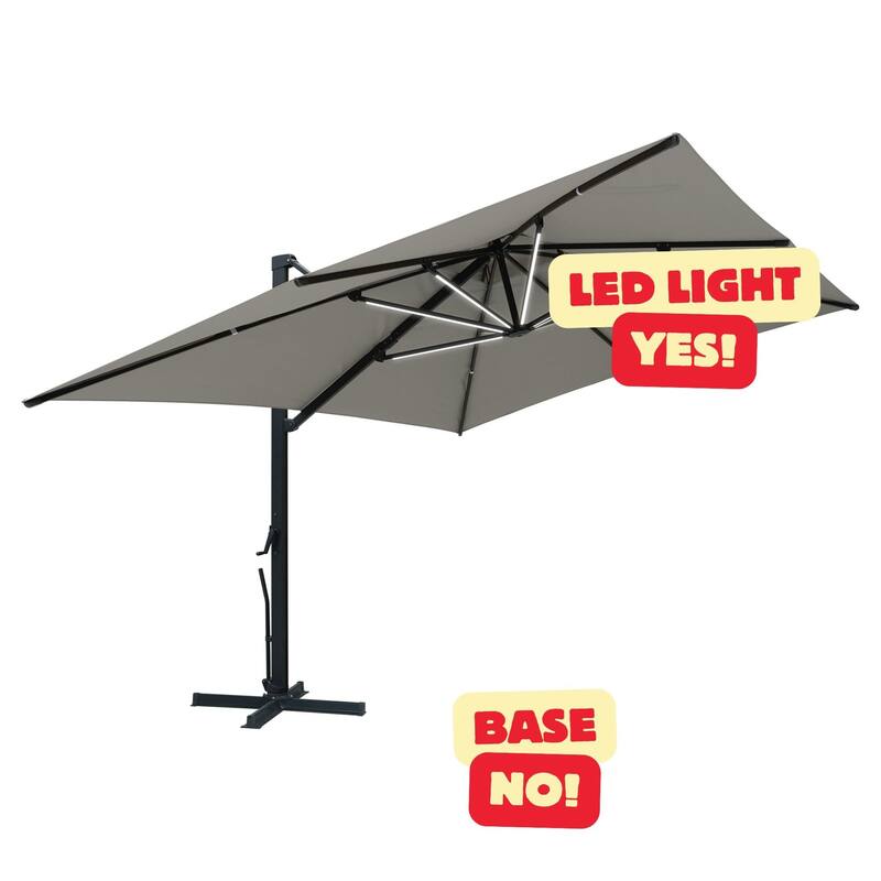 13-Ft Aluminum Dual-Roof Cantilever Umbrella