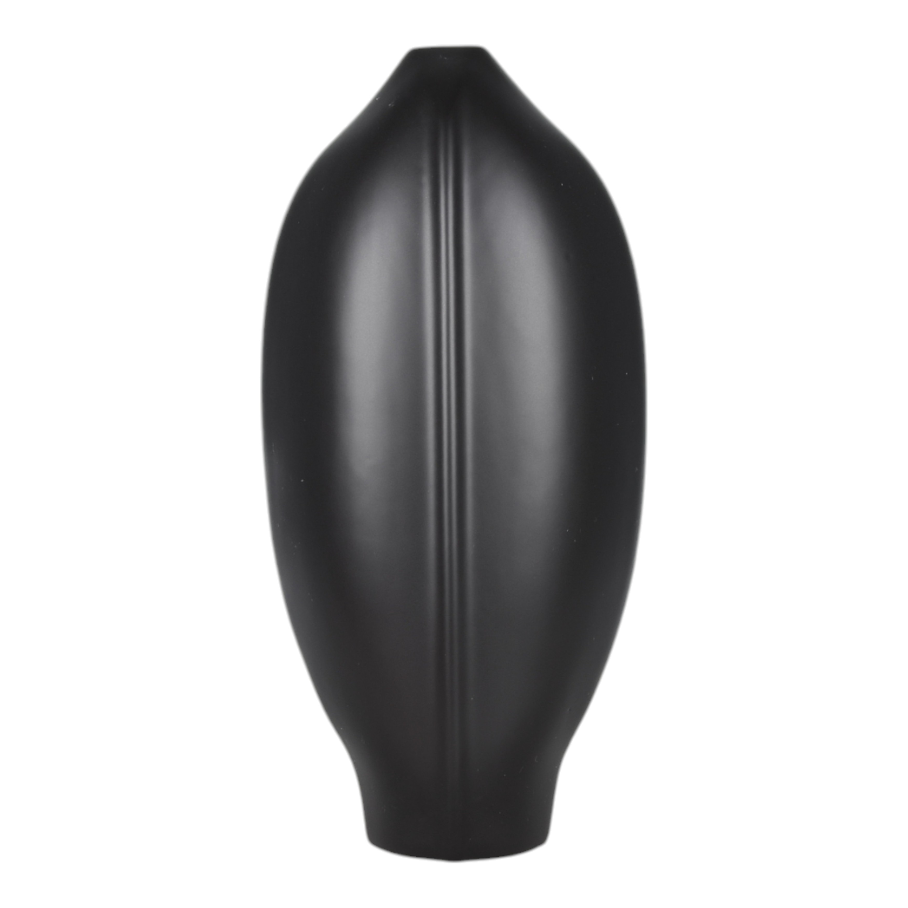 Modern Ceramic Decorative Vase with Sculpted Wavy Textured Design