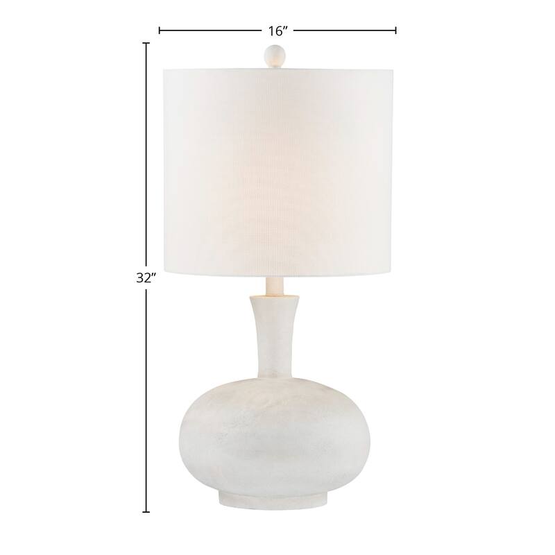 Ashlen 32" Table Lamp with Linen Shade, Off-White