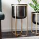 Rizzy Mid-century Pot Planters (Set of 2) - 23.5"H x 13"W x 13"D / 17.5"H x 11"W x 11"D