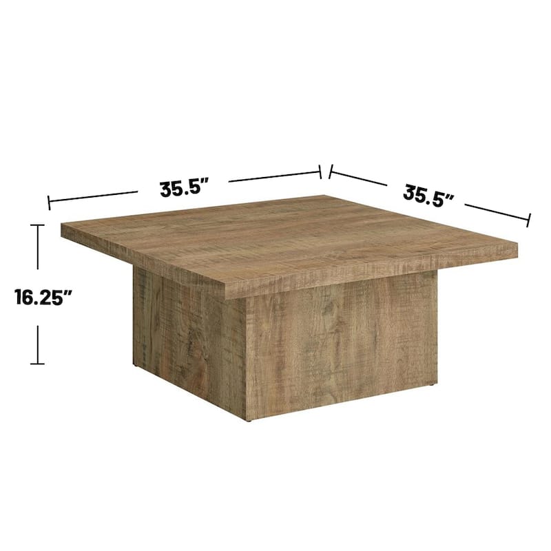 Square Engineered Wood Coffee Table in Mango