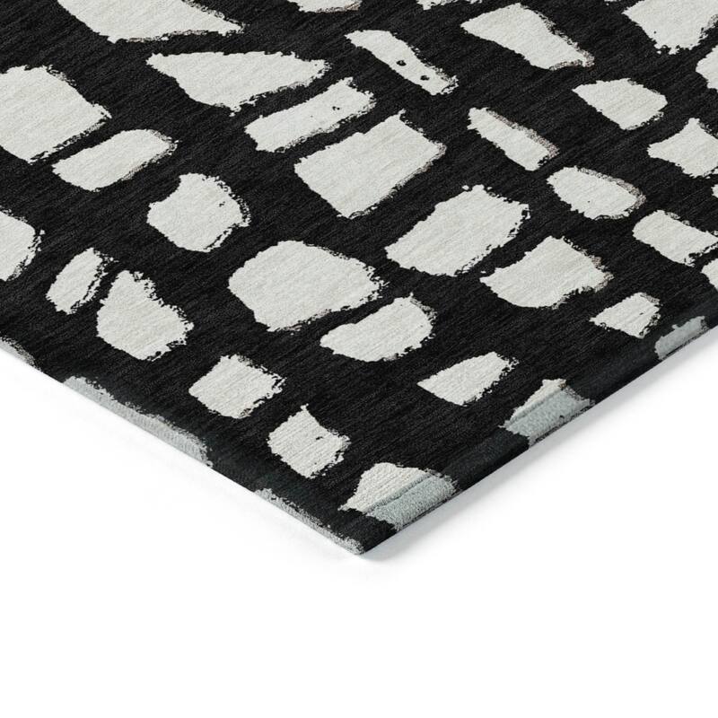 Machine Washable Indoor/ Outdoor Chantille Modern Abstract Rug