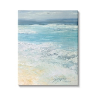 Stupell Modern Beach Waves Abstract Shore Canvas Wall Art by Suzanne ...