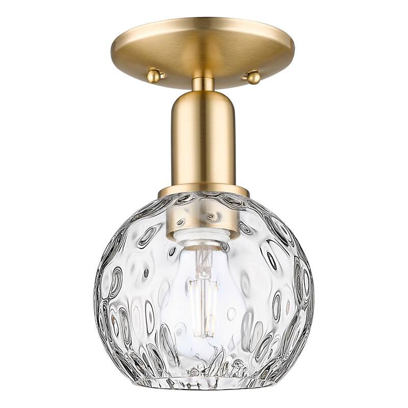 Innovations Lighting Endless Possibilities Arcadia - Athens Water Glass - 1 Light 6" Semi-Flush Mount - Polished Chrome