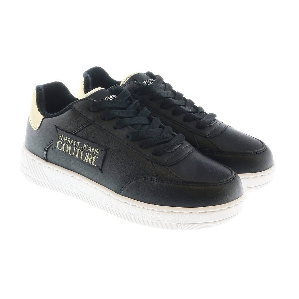 Versace Jeans Couture Low Top Signature Black/Gold Sneakers- for womens